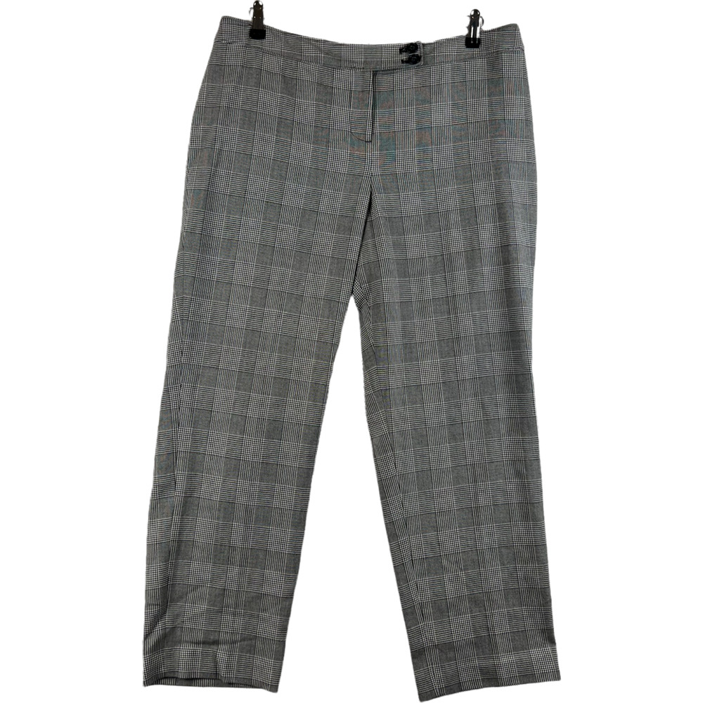 Lane Bryant Dress Pants Womens 14 Gray White Check